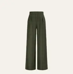 Plaid Wide Leg Pants